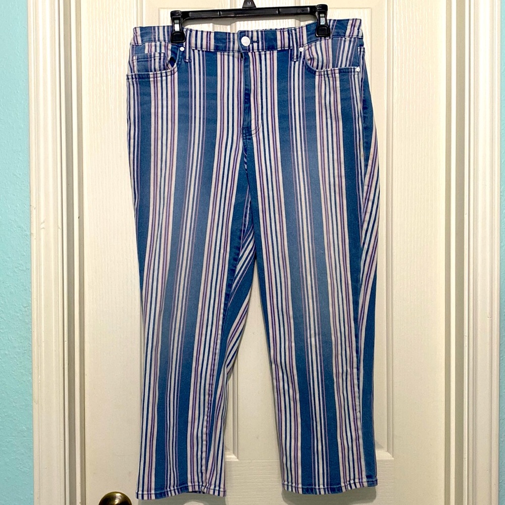 Vintage America stripes Capri jeans size 14/32